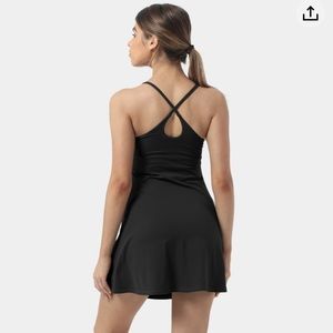 Black Halara cross back dress